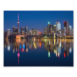 Foto Hermoso Skyline de la noche de Toronto Canadá
