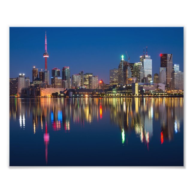 Foto Hermoso Skyline de la noche de Toronto Canadá (Frente)