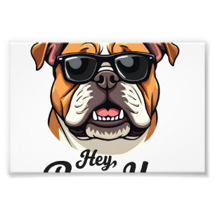 Foto Hey Patas Arriba Bulldog Vintage con Gafas de Sol 