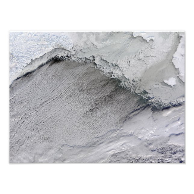 Foto Hielo marino y calles nubladas en el Mar de Bering (Frente)