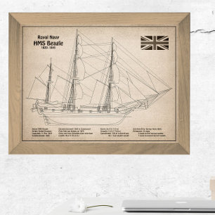 Foto HMS Beagle Tall Ship - Ship Blueprint SD