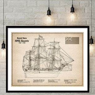 Foto HMS Bounty - Planes para el diseño de la huella de