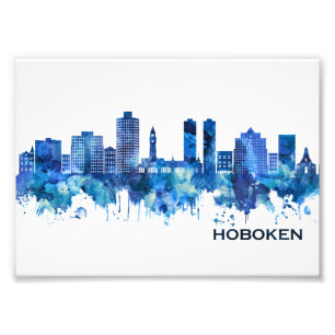 Foto Hoboken New Jersey Skyline Blue