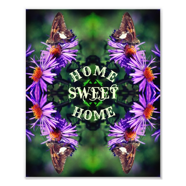 Foto Hogar Sweet Home Butterfly Flower Resumen (Frente)