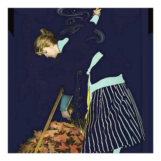 Foto Hoguera de hojas de otoño de C Coles Phillips (Frente)