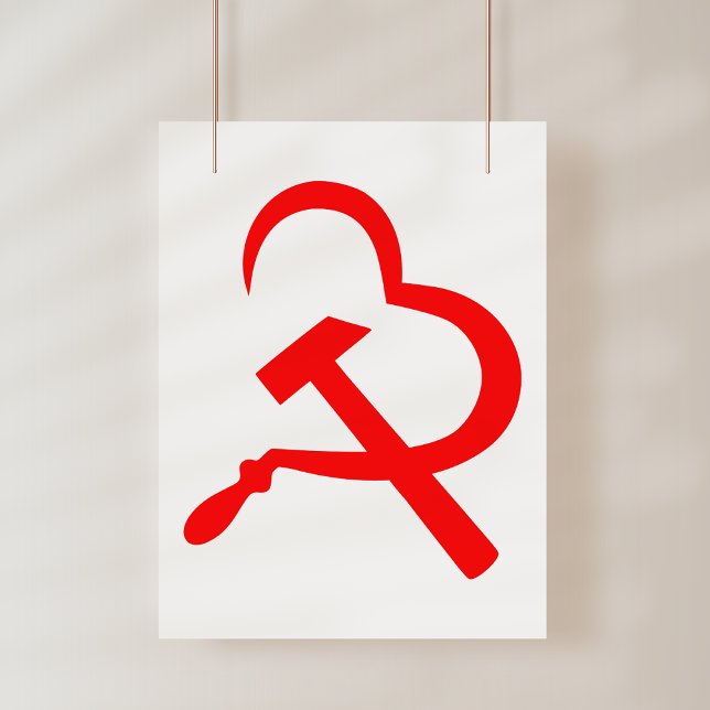Foto Hoja de hoz y martillo, corazón, amor, comunismo (Subido por el creador)