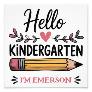 Foto Hola Kindergarten Personalizado Regreso a la Escue
