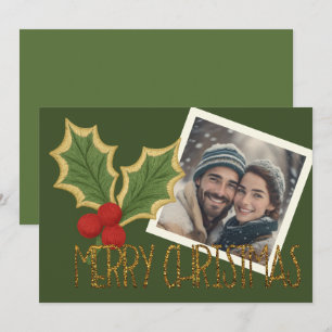 Foto Holly Berries Bordado Navidad