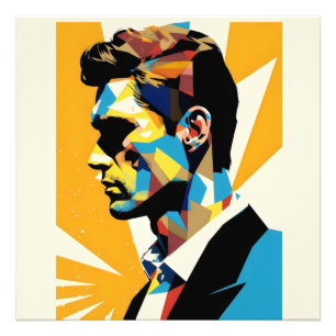Foto Hombre de arte pop geométrico