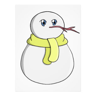 Foto Hombre de nieve usando una bufanda amarilla