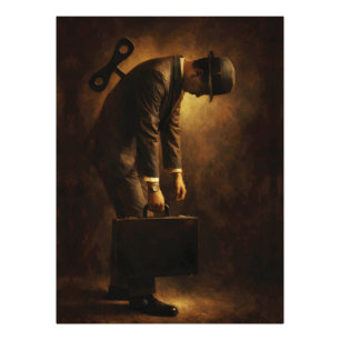 Foto Hombre de Oficina Dado Cuerda Rutina Surrealista M