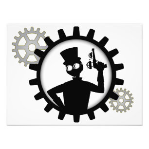 Foto Hombre De Steampunk Sujetando Un Arma En La Imagen