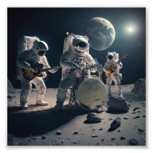Foto Hombre en la banda de la luna
