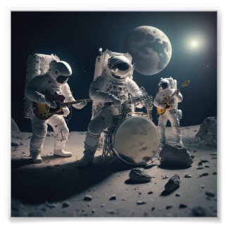 Foto Hombre en la banda de la luna
