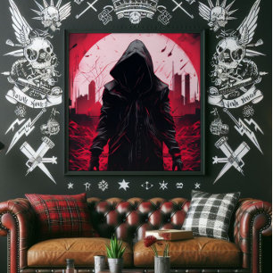 Foto Hombre en mundo postapocalíptico