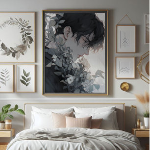 Foto Hombre Misterioso y Flores