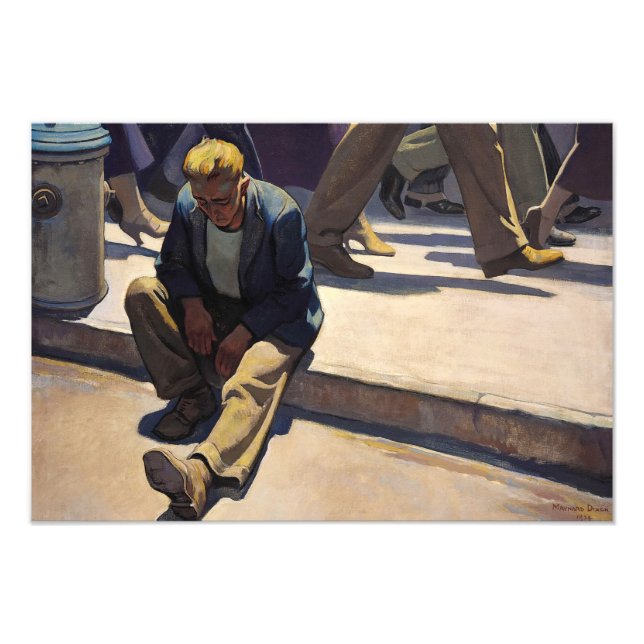 Foto Hombre olvidado, 1934 por Maynard Dixon (Frente)