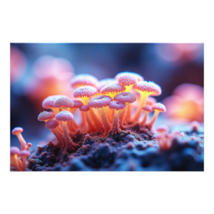 Foto Hongos rosados de ensueño - Naturaleza suave macro