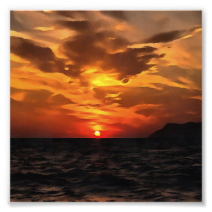 Foto Horizones quemados atardecer sobre la pintura al E