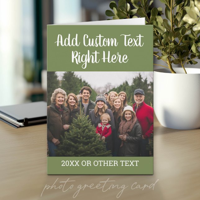 Foto horizontal con texto de escritura y tarjeta d (Photo Greeting Card)