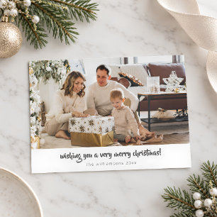 Foto horizontal de Navidad con letra blanca minima