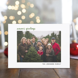 Foto horizontal Navidad Cuadro verde Feliz