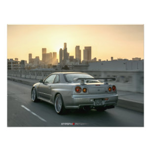 FOTO HORIZONTE DE NISSAN GT-R R34 EN LOS ÁNGELES