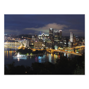 Foto Horizonte de Pittsburgh en la impresión de la