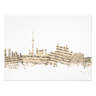 Foto Horizonte de Toronto Canadá Partitura Ciudad