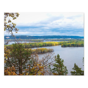Foto Horizonte del río Misisipi en la frontera de Iowa