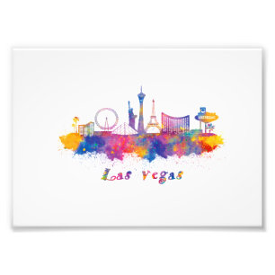 Foto horizonte las vegas acuarela