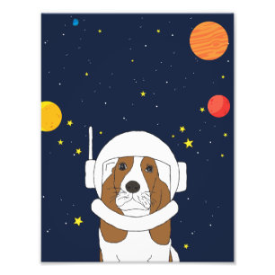 Foto Hound Dog Astronauta Animal con casco espacial
