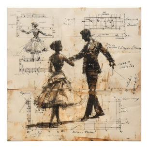 Foto Huella azul vintage