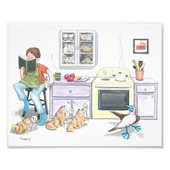 Foto Huella de arte de baile de cocina (Frente)