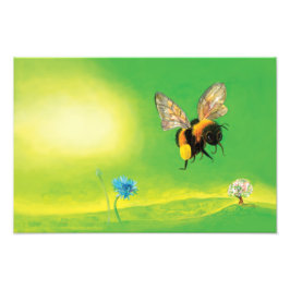 Foto Huella de ilustracion voladora de abejas con burbu