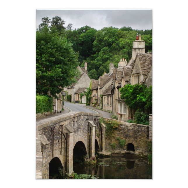 Foto Huella fotográfica de Costwolds town Castle Combe (Frente)