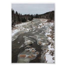 Foto Huella helada en el río