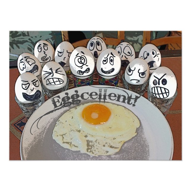 Foto Huevo Super Divertido - ¡Póster Eggcelente! (Frente)