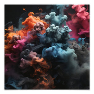 Foto humo de color