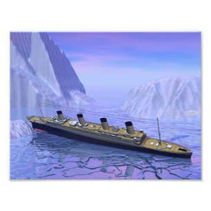Foto hundimiento de barco Titanic - rendimento 3D