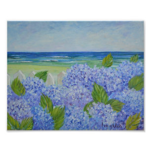 Foto Hydrangeas By the Sea Photo Print
