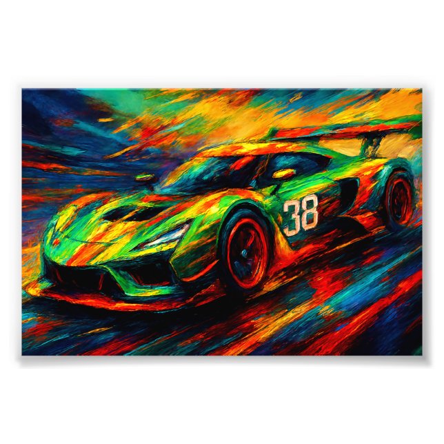 Foto hyper stylized racing car (Frente)