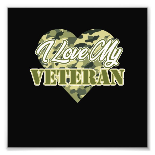 Foto I Love My Veteran Happy Veterans Day Support (Frente)