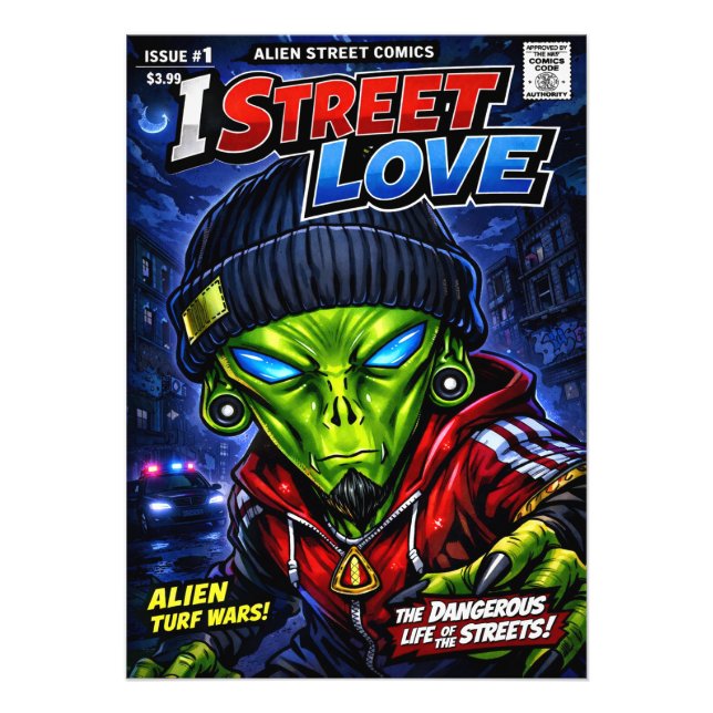Foto I Street Love – Urban Alien Comic Cover Art (Frente)