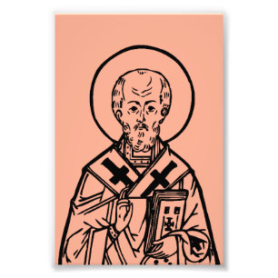 Foto Icono ortodoxo bizantino de San Nicolás de Mira