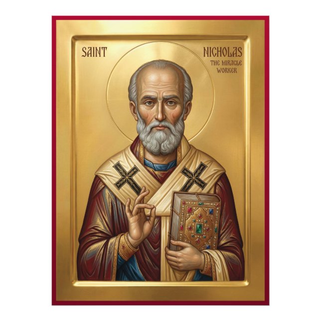 Foto icono ortodoxo de San Nicolás (Frente)