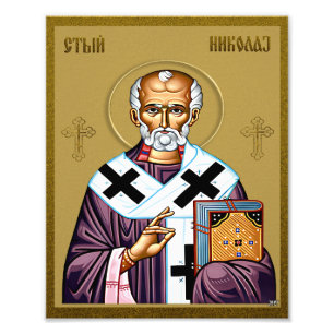 Foto Icono ortodoxo de San Nicolás, serbio 01
