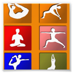 Foto Iconos de la actitud de la yoga