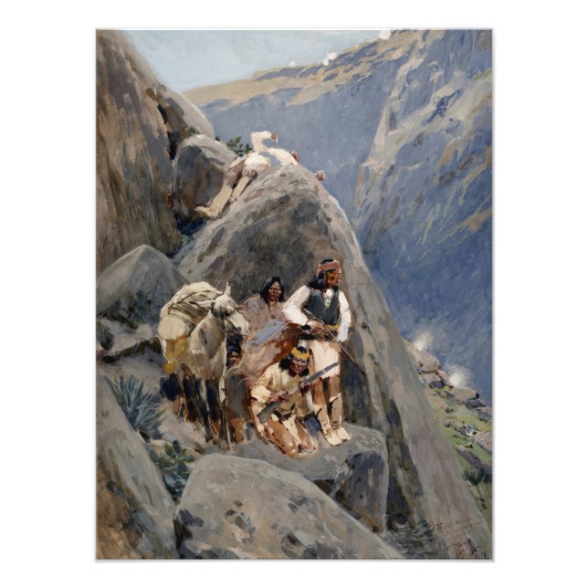 Foto Iconos de los nativos americanos: Guerreros Apache (Frente)