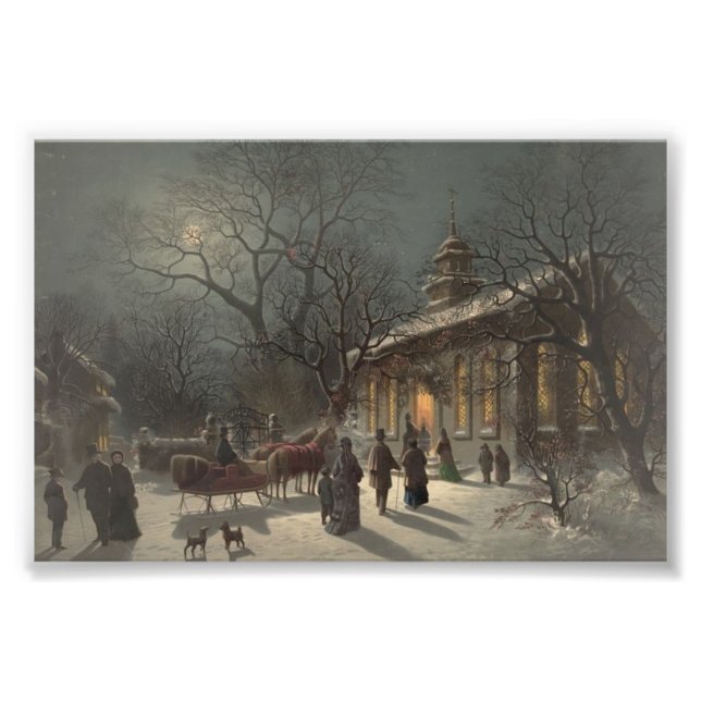 Foto Iglesia en la víspera de los Navidades (Frente)